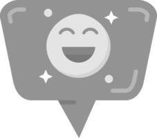 Emoji Grey scale Icon vector