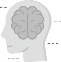 Brain Grey scale Icon vector