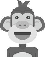 sonrisa gris escala icono vector