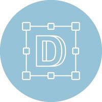 Logo Line color circle Icon vector
