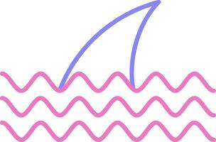 Fins Linear Two Colour Icon vector