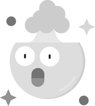 explotando gris escala icono vector