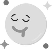 Drooling Grey scale Icon vector