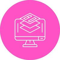 Layer Line color circle Icon vector