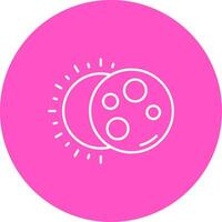 Eclipse Line color circle Icon vector