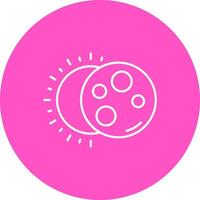 Eclipse Line color circle Icon vector