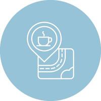 Cafe Line color circle Icon vector