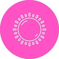 Sunny Line color circle Icon vector