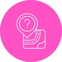 Question Line color circle Icon vector