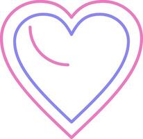 Heart Linear Two Colour Icon vector