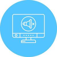 Mute Line color circle Icon vector
