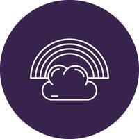 Rainbow Line color circle Icon vector