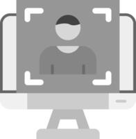 Portrait Grey scale Icon vector