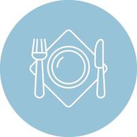 Cutlery Line color circle Icon vector