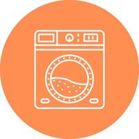 Laundry Line color circle Icon vector