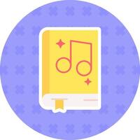 Music Flat Sticker Icon vector