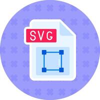 Svg file format Flat Sticker Icon vector