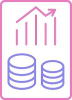 Finance Report Linear Two Colour Icon vector