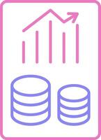 Finance Report Linear Two Colour Icon vector