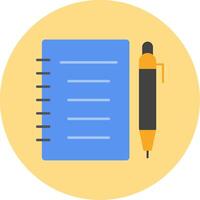 Notebook Flat Circle Icon vector