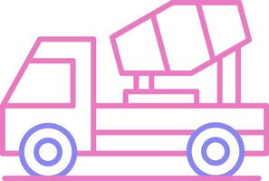 Concrete Mixer Linear Two Colour Icon vector