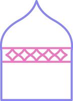 Islamic Architecture Linear Two Colour Icon vector