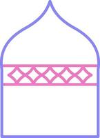 Islamic Architecture Linear Two Colour Icon vector