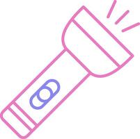Flashlight Linear Two Colour Icon vector