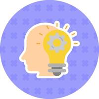 Imagination Flat Sticker Icon vector