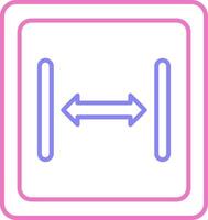 Size Linear Two Colour Icon vector