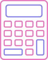 calculadora lineal dos color icono vector