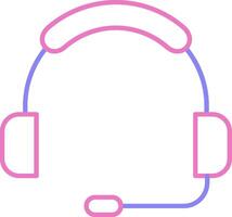 Headset Linear Two Colour Icon vector