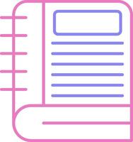 Notebook Linear Two Colour Icon vector