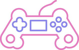 Game Controller Linear Two Colour Icon vector