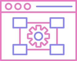 ajustes lineal dos color icono vector