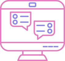Chat Bubble Linear Two Colour Icon vector