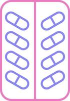 Pill Linear Two Colour Icon vector