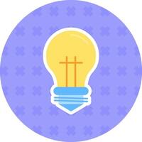 Bulb Flat Sticker Icon vector