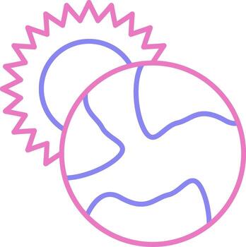 Eclipse Linear Two Colour Icon vector