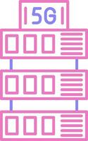 Server Linear Two Colour Icon vector