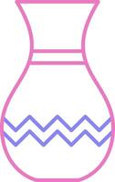 Vase Linear Two Colour Icon vector