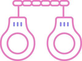 Handcuffs Linear Two Colour Icon vector