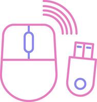 Wireless Mouse Linear Two Colour Icon vector