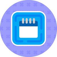 Calendar Flat Sticker Icon vector