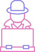 Hacker Linear Two Colour Icon vector