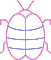 Bug Linear Two Colour Icon vector