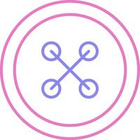 Cloth Button Linear Two Colour Icon vector