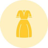 Women dress Solid duo tune Icon vector