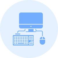 Computer Solid duo tune Icon vector