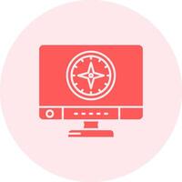 Compass Solid duo tune Icon vector